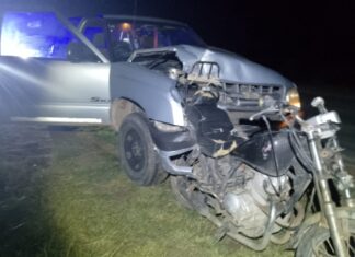 Ruta Provincial 39: una camioneta chocó desde atrás a una moto