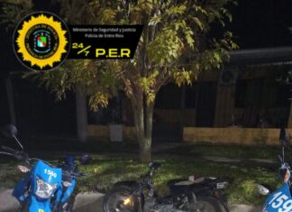 Dos motos secuestradas en las calles de Conceppción del Uruguay