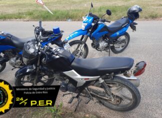 Secuestraron en la ciudad una moto robada en provincia de Buenos Aires