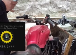 Recuperaron una moto robada que estaba siendo desmantelada