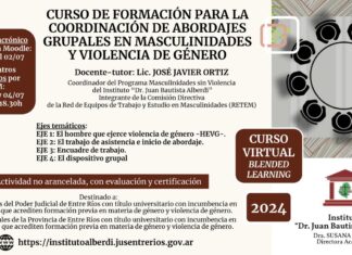 Taller de formación inicial para la coordinación de abordajes grupales en masculinidades y violencia de género