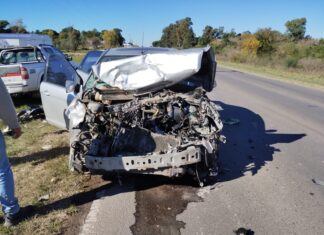 Triple choque en el ingreso a Concepción del Uruguay: un herido y daños materiales