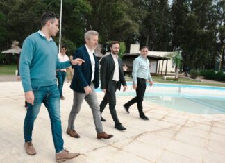 SALTO GRANDE. Frigerio recorrió obra el complejo termal Ayuí