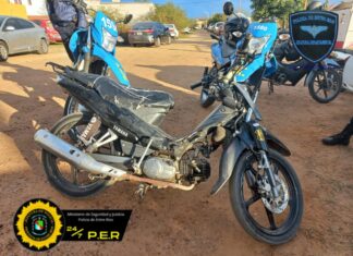 Incautaron una moto abandonada en plena vía pública de la ciudad