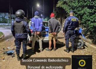 Dos detenidos tras dañar un auto y robar elementos de una construcción