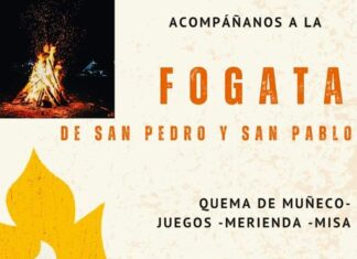 La capilla San José honra con una fogata a San Pedro y San Pablo