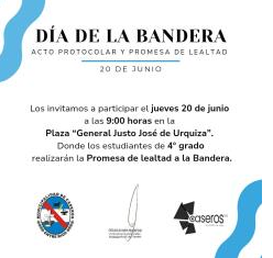 Caseros: Alumnos de dos primarias prometerán lealtad a la insignia patria