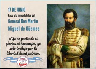 Honraron la memoria de Martín Miguel Güemes en el aniversario de su fallecimiento