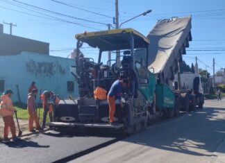 Avanza, a paso firme, la repavimentación en calle Alberdi