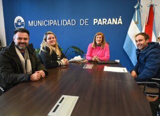 Juan Manuel Rossi se entrevistó con la intendenta de Paraná, Rosario Romero