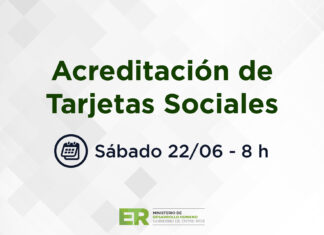 Este sábado 22 se acreditan las tarjetas sociales