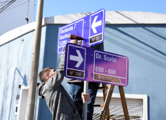 Nueva tecnología reflectiva: Renovaron los carteles de señalética vial en Concepción