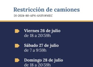 Comienza la restricción para la circulación de camiones por las rutas nacionales