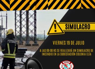 Bomberos prepara el simulacro de incendio en la Subestación de Colonia Elía