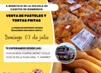 Bomberos: Venta benéfica en favor de la Escuela de Cadetes