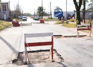 Interrumpen el tránsito en calle Urquiza por mejoras viales