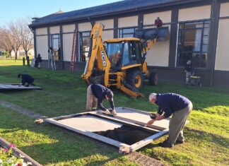 Acondicionan en el Centro Cultural Margarita Thea y pintan las sendas y cordones cuentas