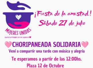 Mujeres Unidas prepara la choripaneada solidaria