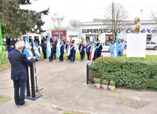 Caseros conmemoró el aniversario del fallecimiento del Padre de la Patria