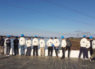 Alumnos de la Escuela Técnica José Benjamín Zubiaur visitaron la represa de Salto Grande