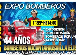 Los bomberos de Villa Elisa celebran su cumpleaños con una exposición