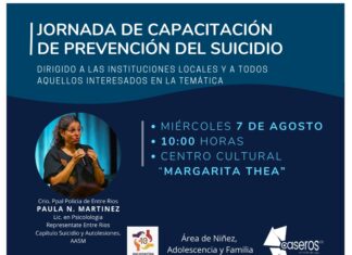 Caseros: Jornada de capacitación de prevención del suicidio