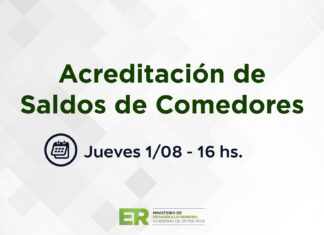 Se acreditaron los fondos de comedores escolares y comunitarios