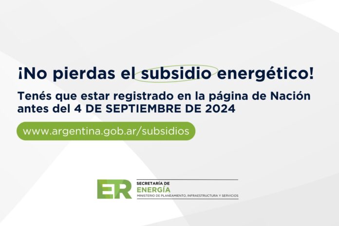 energía - instan a registrarse para no perder el subsidio1