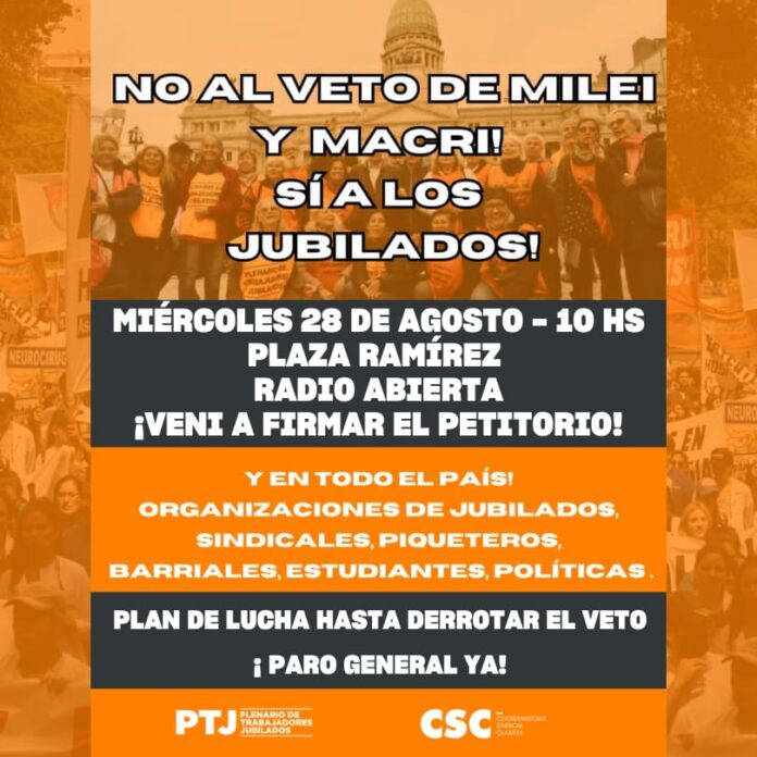 jubilados - no a veto a milei1