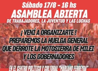 El Partido Obrero convocó a los vecinos a una asamblea abierta