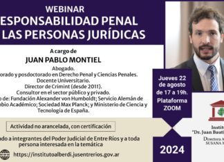 Dictan el seminario virtual sobre responsabilidad penal de las personas jurídicas