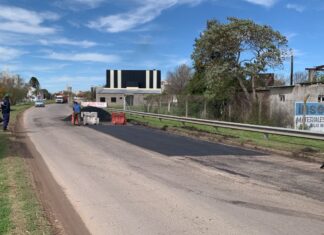 A través del Plan de Obras y Servicios se bachea el Tránsito Pesado