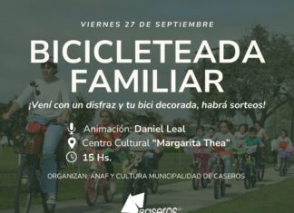 Caseros se prepara para disfrutar de la Bicicleteada Familiar
