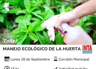 Se impartirá el taller sobre manejo ecológico de la huerta