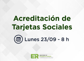 El próximo lunes 23 se acreditarán las tarjetas sociales