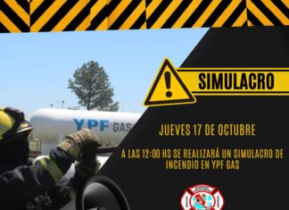 Bomberos hará un simulacro de incendio en la planta de YPF Gas