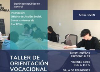 Siguen abiertas las inscripciones para el Taller de Orientación Vocacional