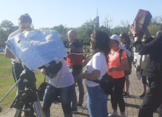 Los uruguayenses pudieron observar en la Defensa Sur el eclipse anular de Sol
