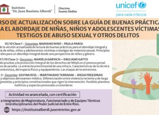 Actualización en buenas prácticas para el abordaje de niñas, niños y adolescentes víctimas o testigos de abuso sexual y otros delitos