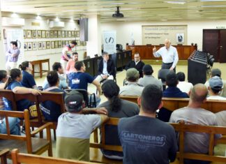 Lauritto recibió a trabajadores del reciclado y a la firma Turín
