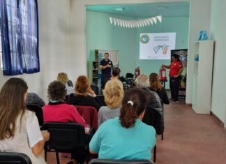 Instruyeron al personal municipal en manipulación de matafuegos