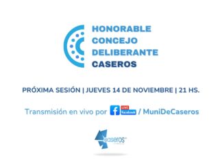 Sesiona el Concejo Deliberante de Caseros