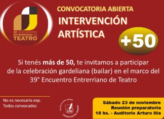 Encuentro de Teatro: Convocatoria abierta para la Celebración Gardeliana