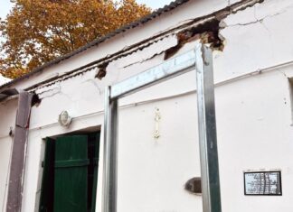 Tras voladura de techos, avanzan los trabajos de emergencia en la Escuela Nº79