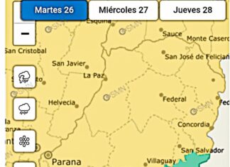 Entre Ríos: La alerta amarilla se extiende durante toda la semana