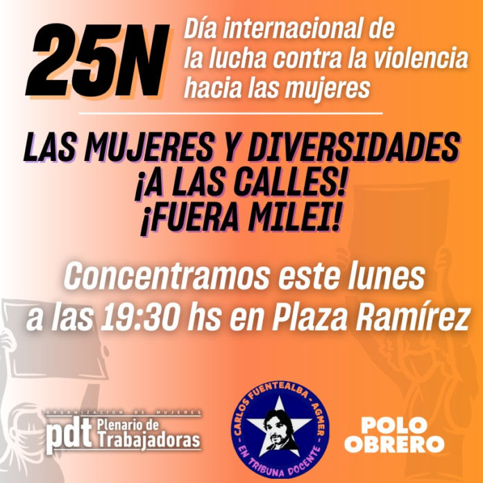 pdt y polo obrero - conmemoración del 25n1