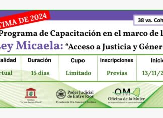 Capacitación sobre acceso a justicia y género – ley Micaela