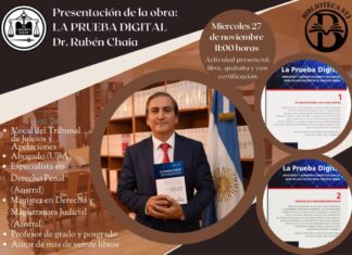 Se presentará en Tribunales el libro sobre la prueba digital