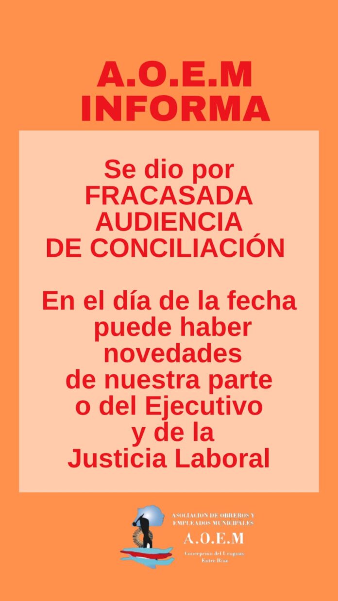 aoem - fracasó la audiencia con el ejecutivo1
