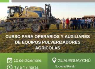 Nuevo curso de operarios y auxiliares de equipos pulverizadores agrícolas